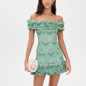 Agua by Agua Bendita Strapless Mint Dress